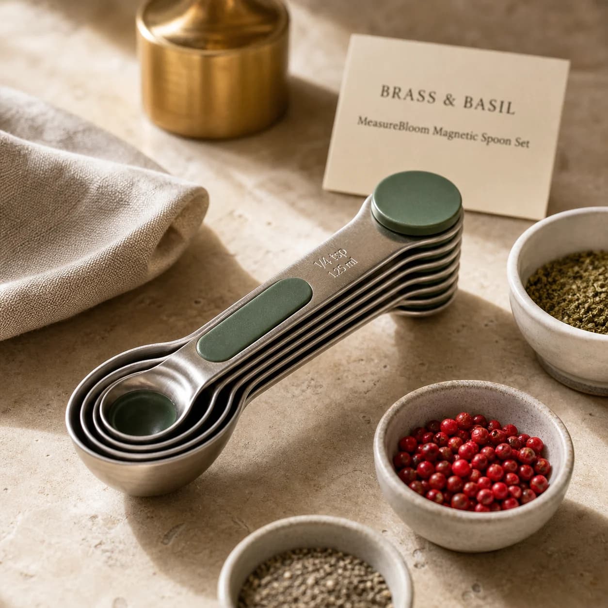 Measuring tools in a warm kitchen setting