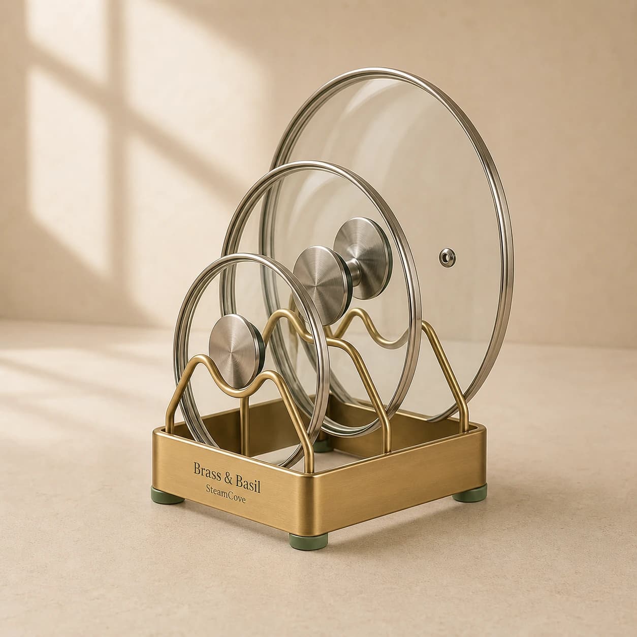 SteamCove Lid Organizer by Brass & Basil
